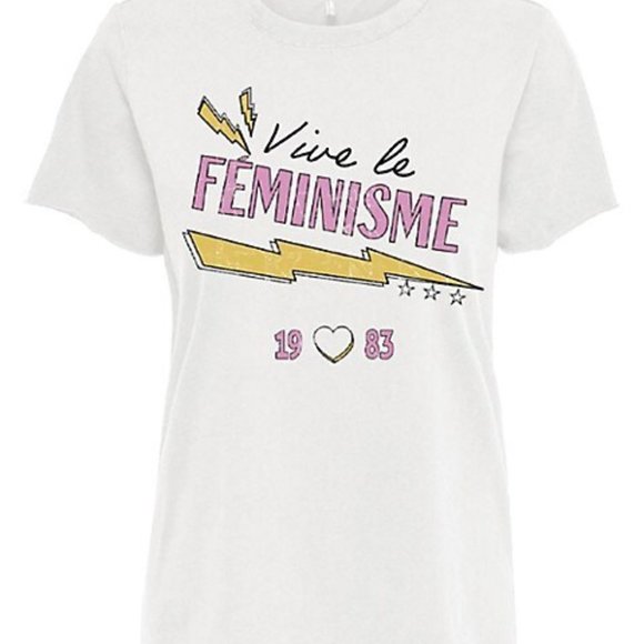 NWT Vive le Feminisme Graphic Tee - Only - Size M - Picture 3 of 3